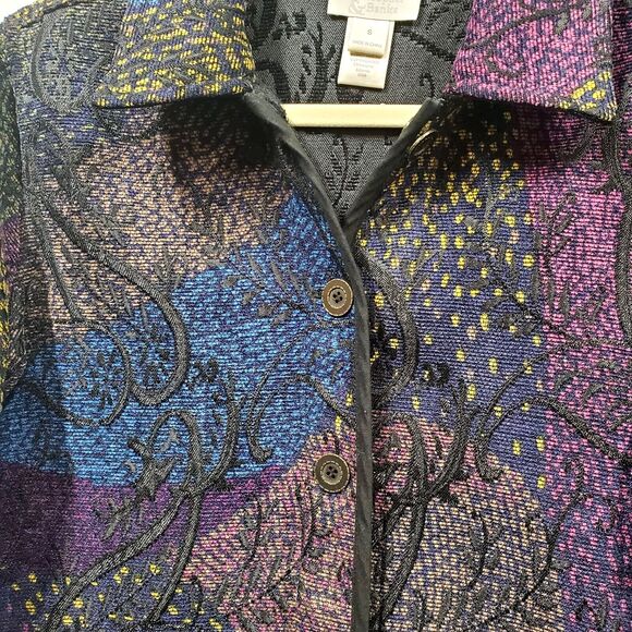 Christopher Banks Quilted‎ Jacket Reversible Black Light Weight Women Small 6 - Picture 4 of 14